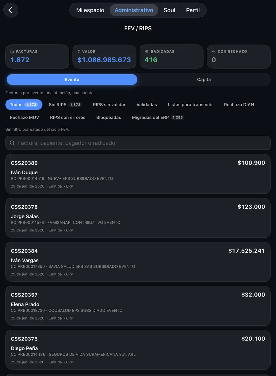 Facturación y órdenes de servicio en iPad